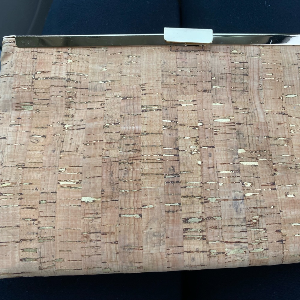 J Crew brand new cork clutch wallet